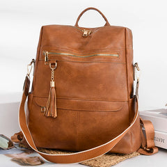 Women's Soft PU Leather Backpack Shoulder Bag Casual Travel Ladies Bag
