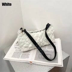 Soft Plush Shoulder Bags Casual Totes Underarm Bags