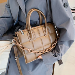 Soft Pu Leather Crossbody Women's Retro Chain Handbag