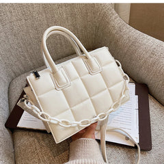 Soft Pu Leather Crossbody Women's Retro Chain Handbag