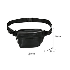 Solid Chest Fanny Bag Women Street Waist Bags Female Belt Crossbody Packs