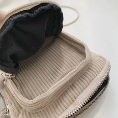 Corduroy Women's Shoulder Bags Handbag Casual Totes