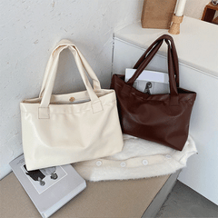 Large Capacity PU Leather Shoulder Purse Totes
