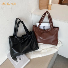 Large Capacity PU Leather Shoulder Purse Totes