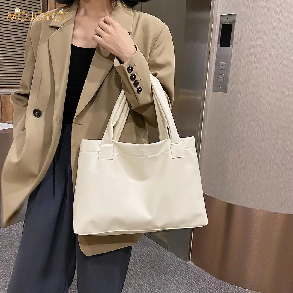 Large Capacity PU Leather Shoulder Purse Totes