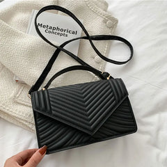 Soft Leather Crossbody Bag Retro Square Purses