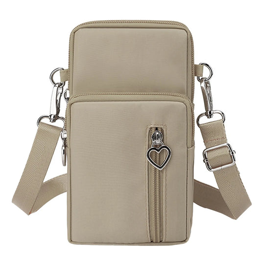 Solid Non Printing Small Shoulder Bag for Men and Women