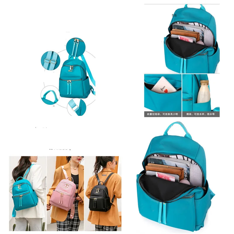 Fashion Oxford Women Backpack Large Capacity School Bag
