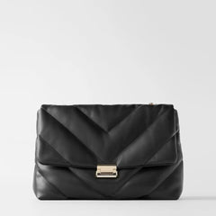 Stylish PU Leather Crossbody Bags with Chains Shoulder Strap