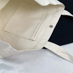 Eco-Friendly Foldable Canvas Tote Bag Beige