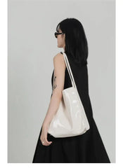 Solid Women Casual Tote HandbagsLarge Capacity Retro Female Shopping Bag