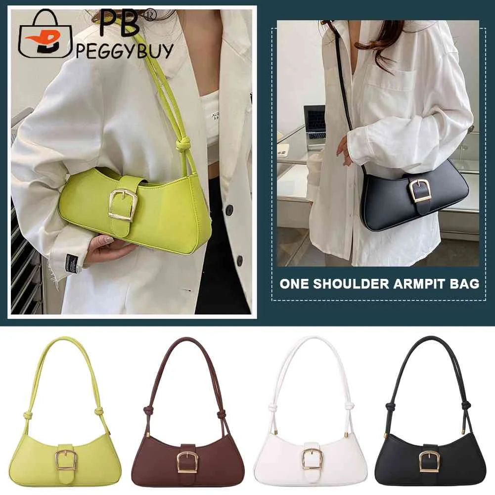 Solid Women Underarm Bags Adjustable Shoulder Handbags Casual Top-handle