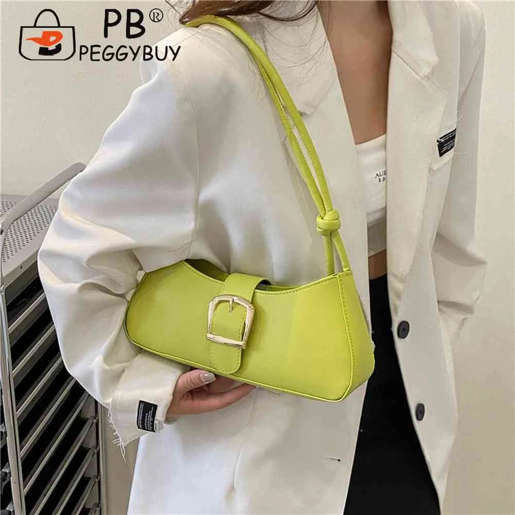 Solid Women Underarm Bags Adjustable Shoulder Handbags Casual Top-handle