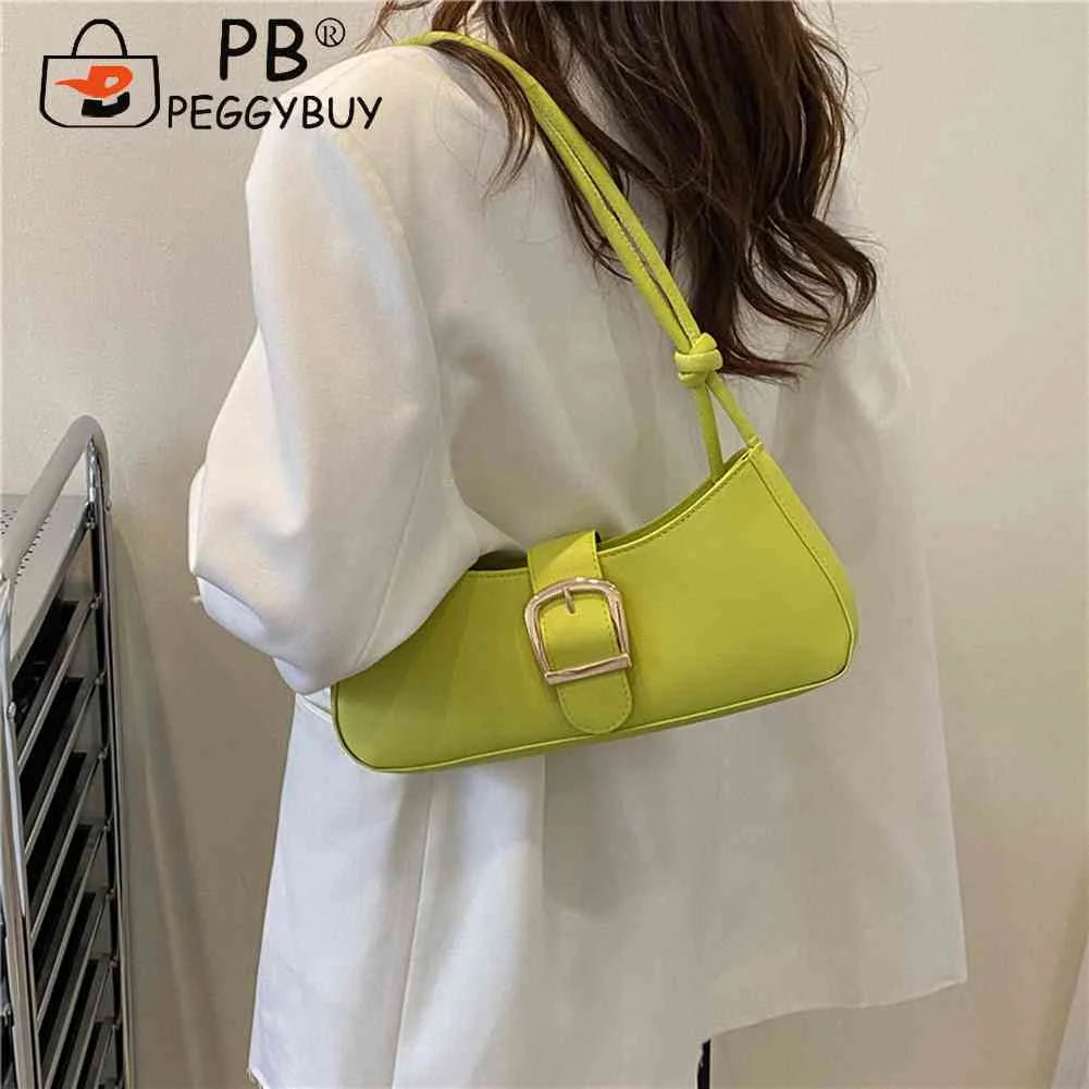 Solid Women Underarm Bags Adjustable Shoulder Handbags Casual Top-handle