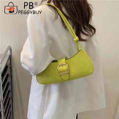 Solid Women Underarm Bags Adjustable Shoulder Handbags Casual Top-handle