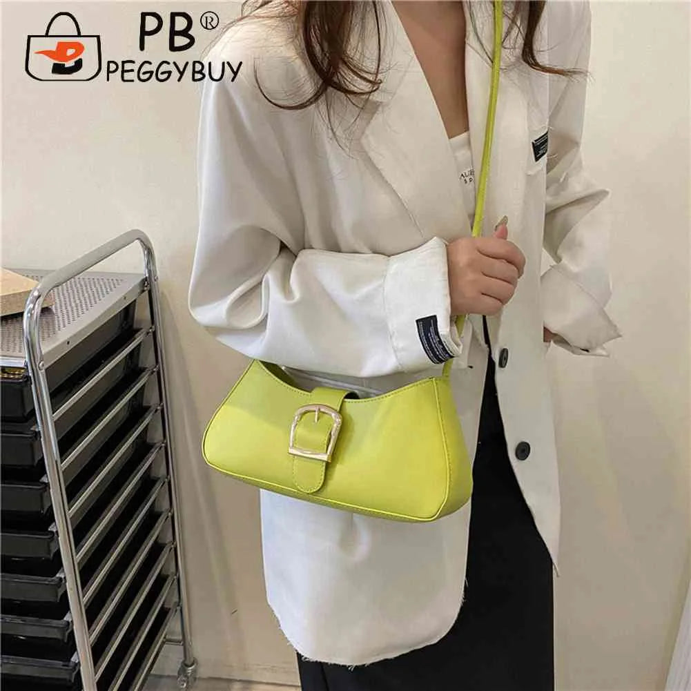 Solid Women Underarm Bags Adjustable Shoulder Handbags Casual Top-handle