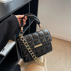 Solid Women's Shoulder Bag Flap Lady Handbags Chain Strap Crossbody Bags