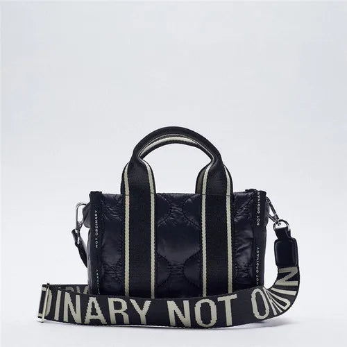 Quilted Women Handbags Nylon Shoulder Bag Crossbody Bag Small Tote
