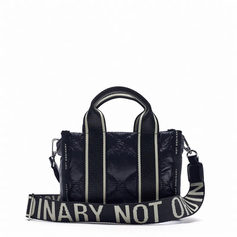 Quilted Women Handbags Nylon Shoulder Bag Crossbody Bag Small Tote