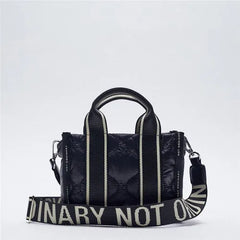 Quilted Women Handbags Nylon Shoulder Bag Crossbody Bag Small Tote