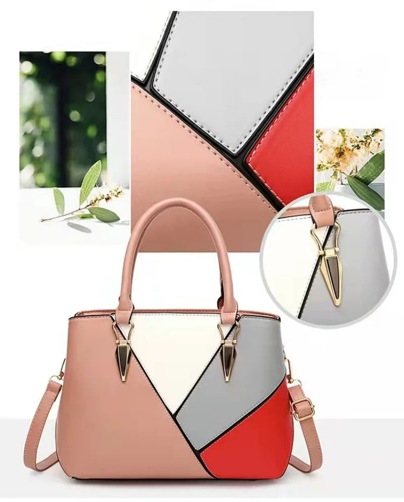 Splicing Women's Shoulder Bag Large Capacity Handbag