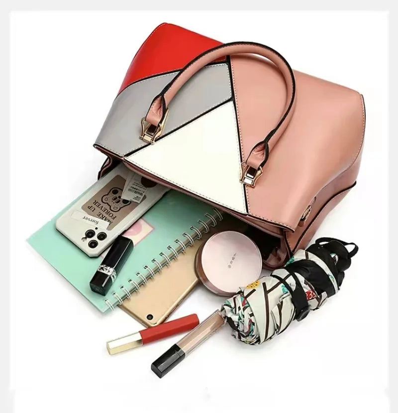 Splicing Women's Shoulder Bag Large Capacity Handbag