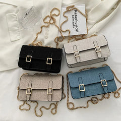 Small Leather Shoulder Bag Chain Strap Crossbody Purse