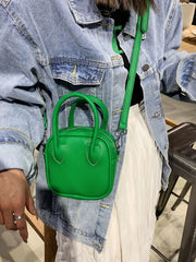 Solid Pu Leather Shoulder Bag for Women Top Handle Crossbody Bags