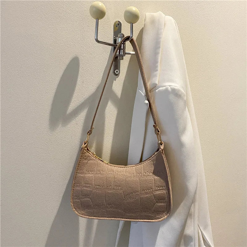 Stone Patten Women's Shoulder Bag Small Hobo Clutch Handbags Purse Totes