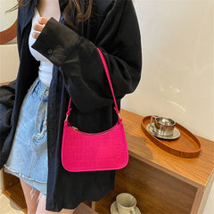 Stone Patten Women's Shoulder Bag Small Hobo Clutch Handbags Purse Totes