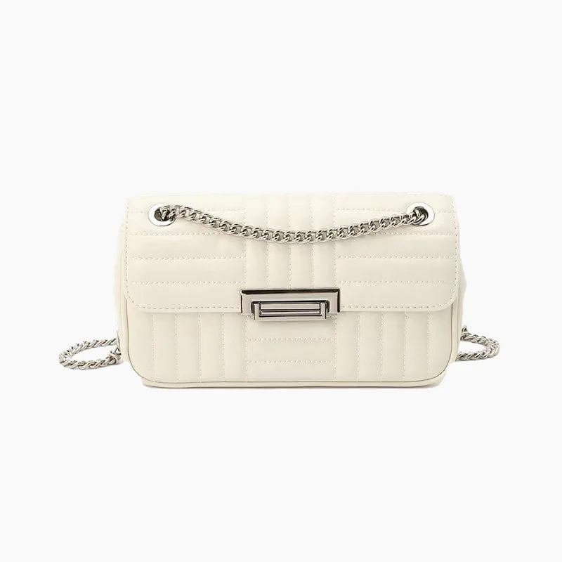Striped Women Shoulder Bag Chains Crossbody Bags Small Phone Flap
