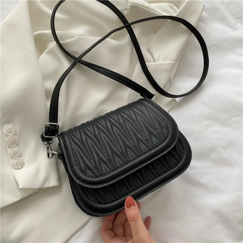 Plaid Pu Leather Shoulder Bag Crossbody