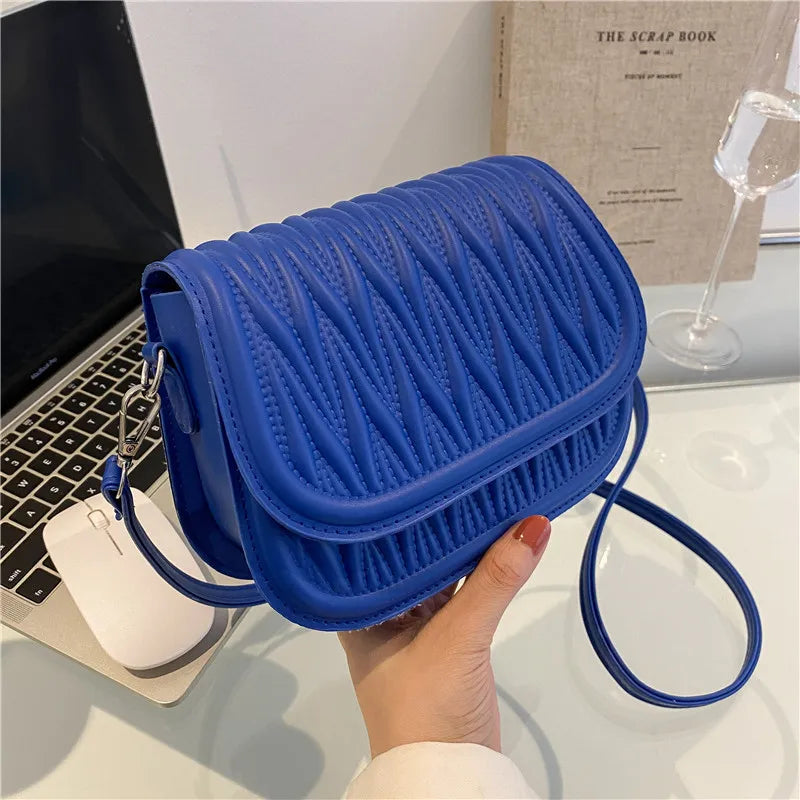 Plaid Pu Leather Shoulder Bag Crossbody