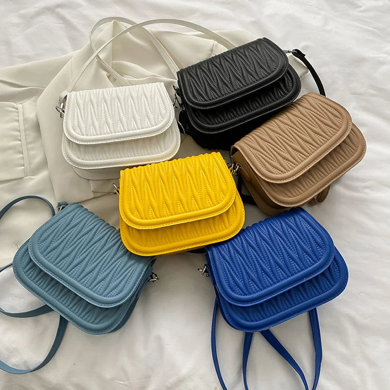 Plaid Pu Leather Shoulder Bag Crossbody
