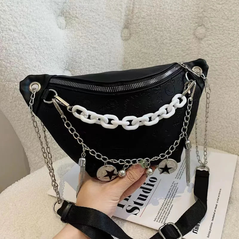 Summer Western Style Small Bag Female All-match Waist Bag Chest Bag