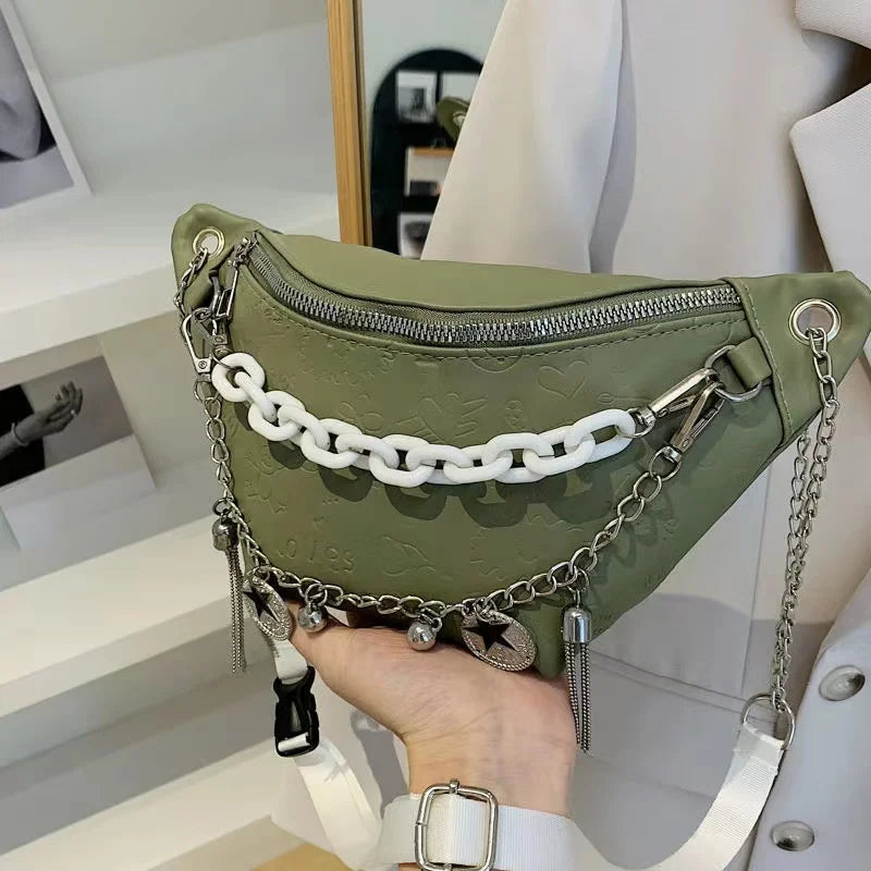 Summer Western Style Small Bag Female All-match Waist Bag Chest Bag