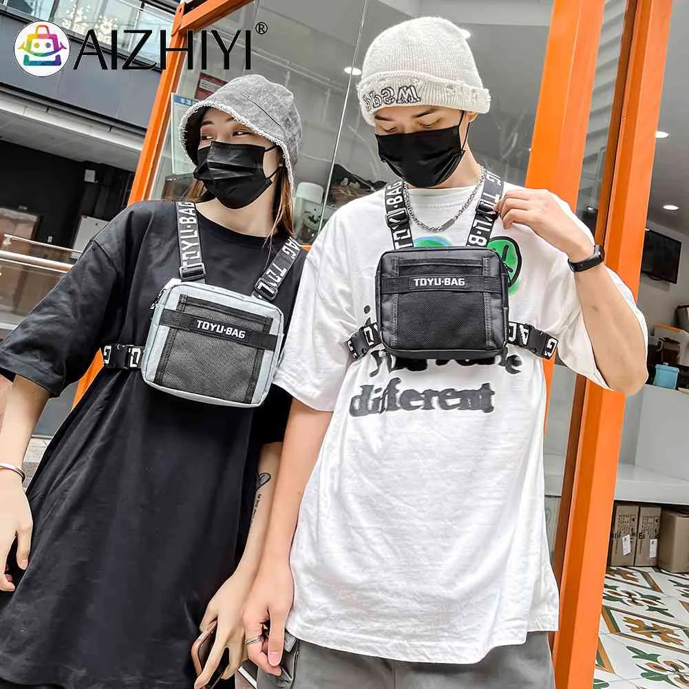 Tactical Chest Bag Unisex Hip Hop Vest Streetwear Bag Casual Nylon Fanny Pack