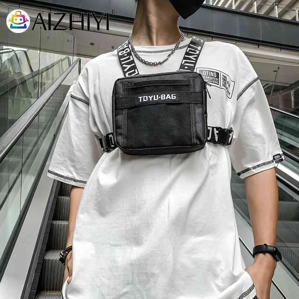 Tactical Chest Bag Unisex Hip Hop Vest Streetwear Bag Casual Nylon Fanny Pack