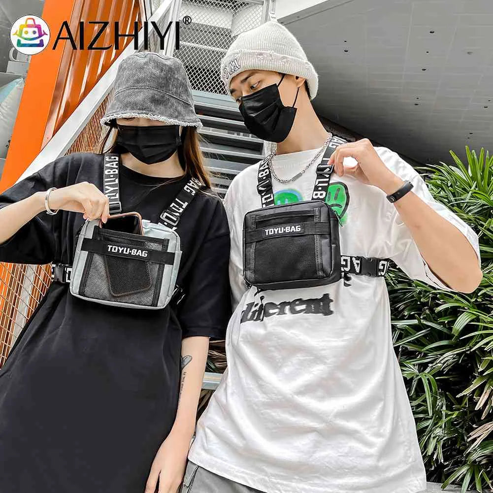 Tactical Chest Bag Unisex Hip Hop Vest Streetwear Bag Casual Nylon Fanny Pack