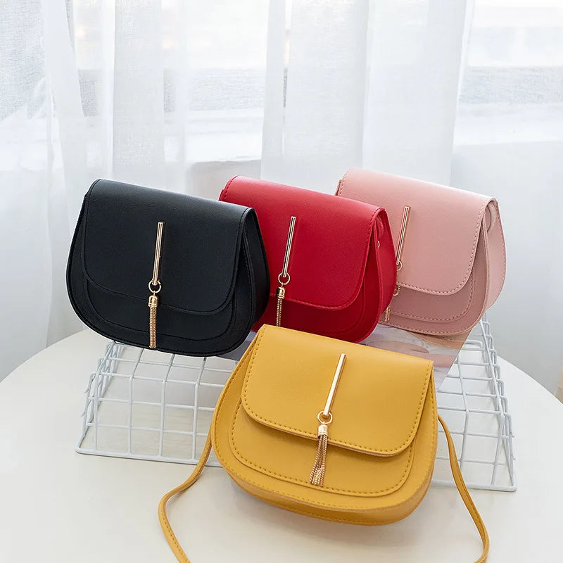 Tassel Women Crossbody Bag Small Flap Messenger Bag