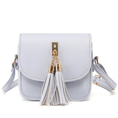 Tassel Women's Shoulder Bag PU Leather Buckle Messenger Bag