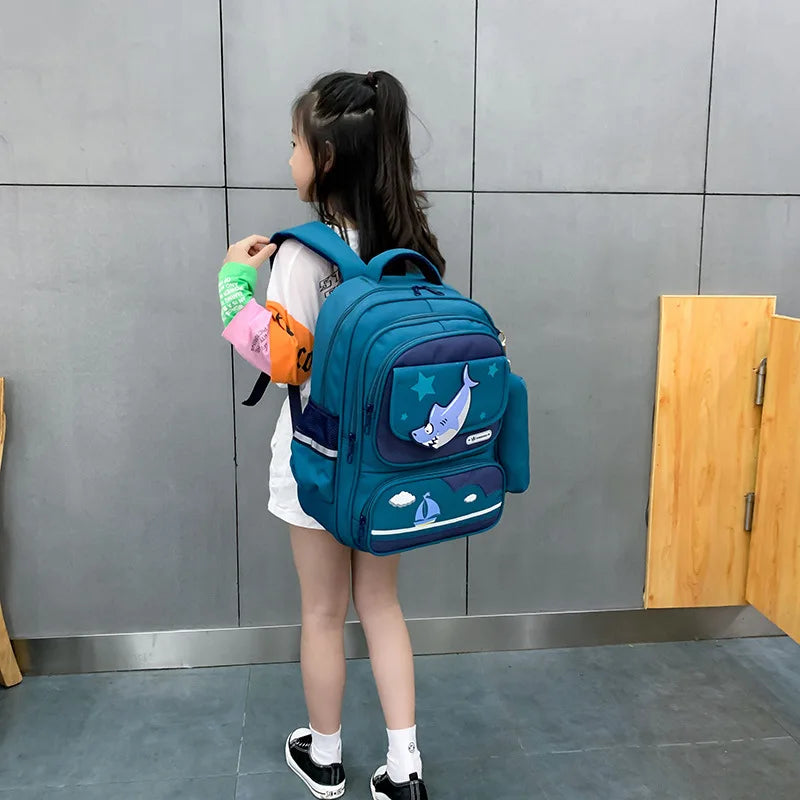 Teenager Schoolbag OXford Orthopedic Kids Backpack Boys Girls