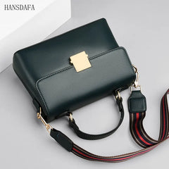 Soft Leather Women's Shoulder Bag Solid Color Messenger Handbag