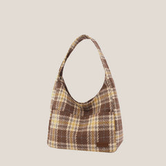 Women's Contrast Stripe Printing Tote Bag - Large Capacity Shoulder Handbag