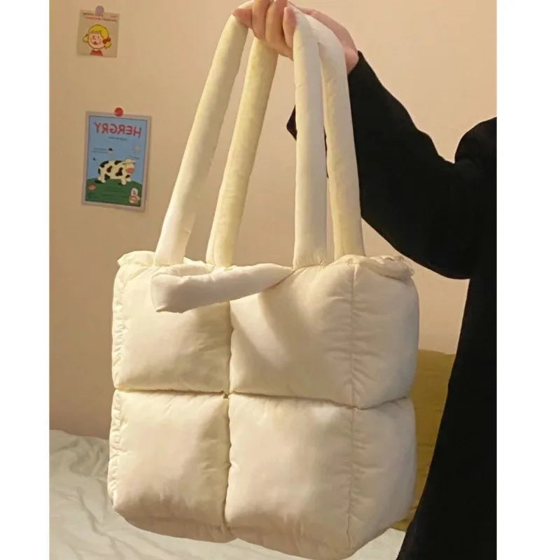 Puffer Shoulder Bag Waterproof Handbag for Women