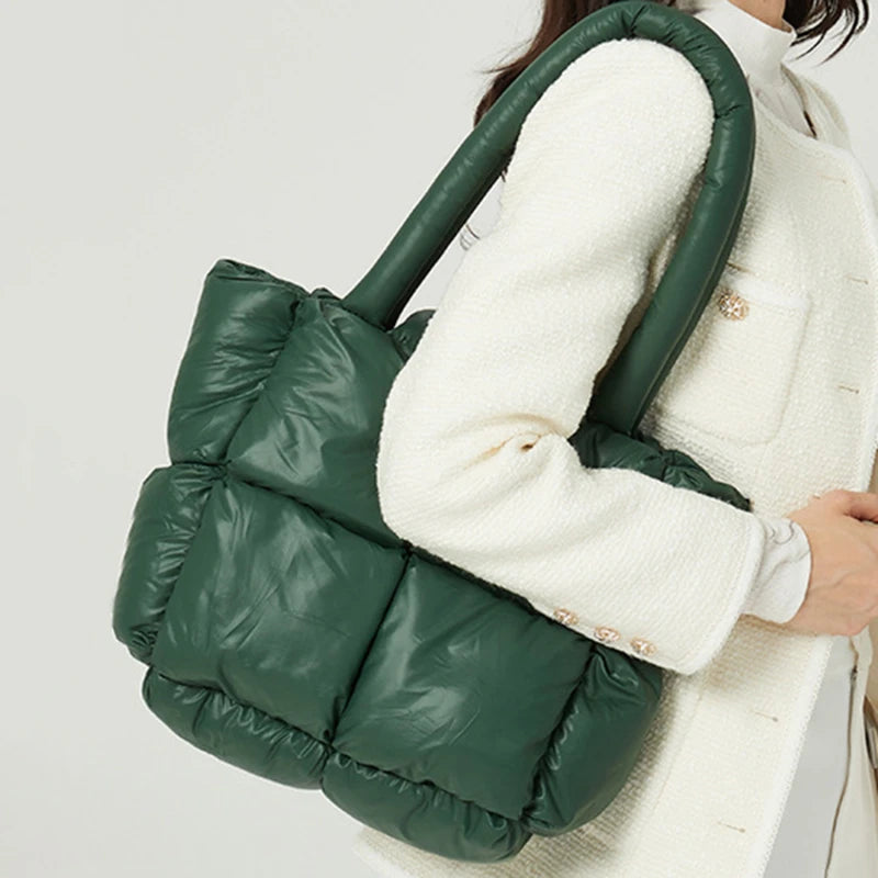 Quilted Shoulder Bag Winter Purse Women