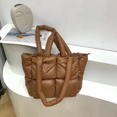 Quilted Shoulder Bag Winter Purse Women