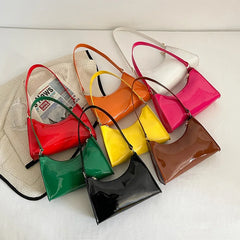 Candy PU Leather Chain Handbag for Women - Totes Shoulder Bag