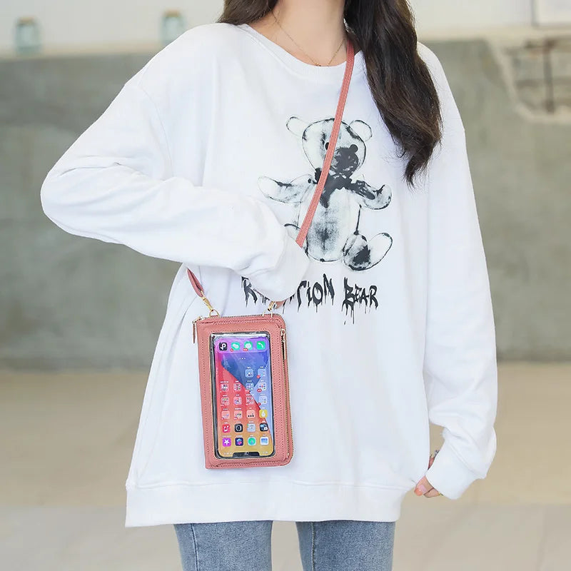 Small Crossbody Bag for Women PU Leather Cell Phone Mini Messenger Purse
