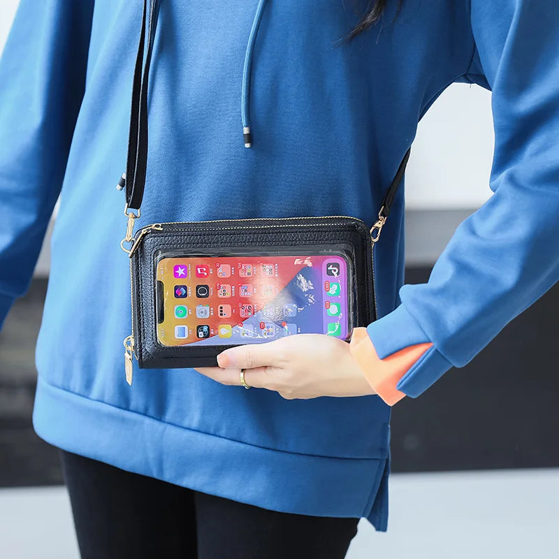 Small Crossbody Bag for Women PU Leather Cell Phone Mini Messenger Purse